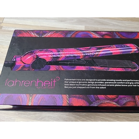 Fahrenheit Hair Care Ceramic Hair Straightener Peacock Design Limited Edition - Picture 6 of 12